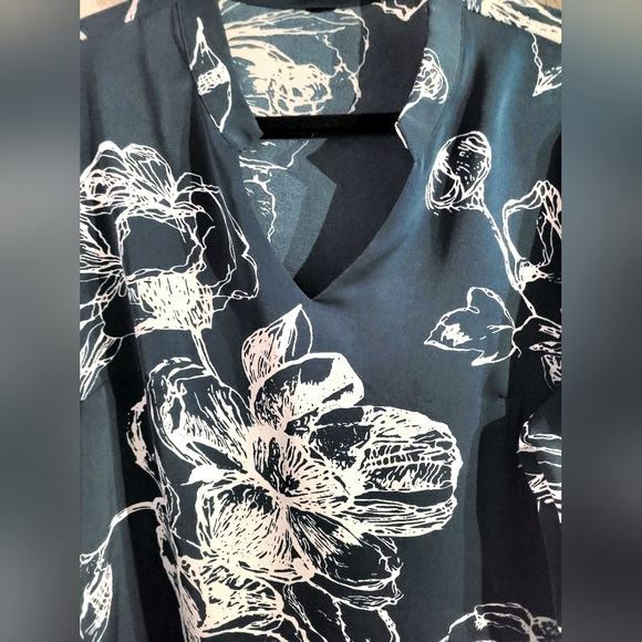 Women's Teal Blouse - Picture 3 of 5